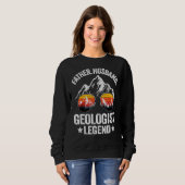 Mens Father Husband Geologin Legend Geology Retro Sweatshirt (Vorne ganz)