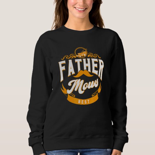 Mens Father Mows Best Lawn Mower Sweatshirt (Vorderseite)