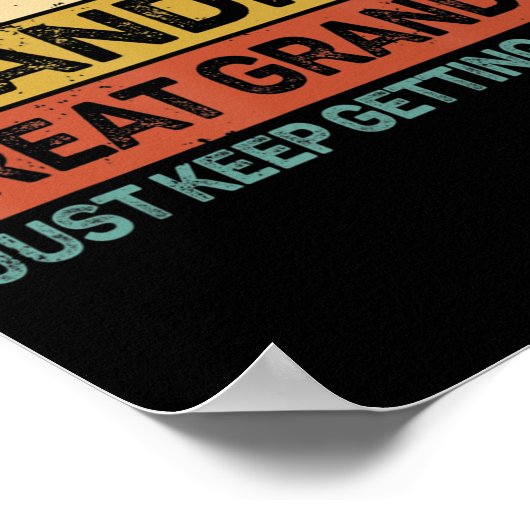 Mens Fathers Day-Geschenk von Grandkids Vater Opa Poster (Ecke)