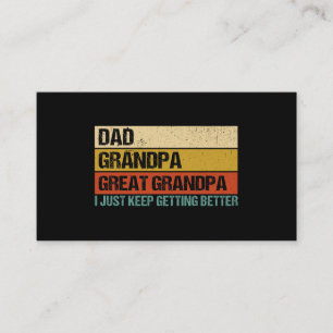 Mens Fathers Day Geschenk von Grandkids Vater Opa Visitenkarte