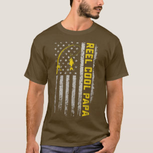 Mens Fathers Day Gift Funny Fishing Cool Papa T-Shirt
