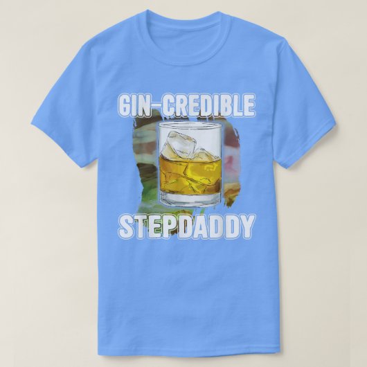 Mens Fathers Day Gift Tee GinCredibile Stepdaddy F (Design vorne)