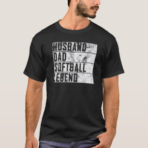 Mens Fathers Day Husband Vater Softball Legend Sof T-Shirt