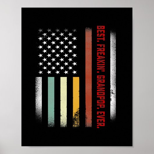 Mens Fathers Day T-Shirt Bestes Freakin Grandpop Poster (Vorne)