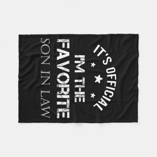 Mens Favorite Son In Law Funny Son In Law Fleecedecke (Vorderseite (Horizontal))