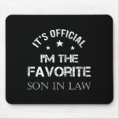 Mens Favorite Son In Law Funny Son In Law Mousepad (Vorne)