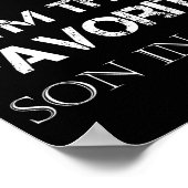 Mens Favorite Son In Law Funny Son In Law Poster (Ecke)