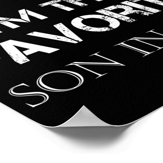 Mens Favorite Son In Law Funny Son In Law Poster (Ecke)