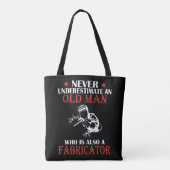 Mens Ferret - Unterschätze niemals einen Mann mit Tasche (Rückseite)