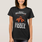 Mens fiddle alter Mann mit Fiddle T-Shirt (Vorderseite)