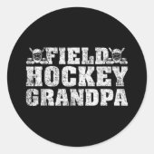 Mens Field Hockey Sports Lover Field Hockey Grandp Runder Aufkleber (Vorderseite)