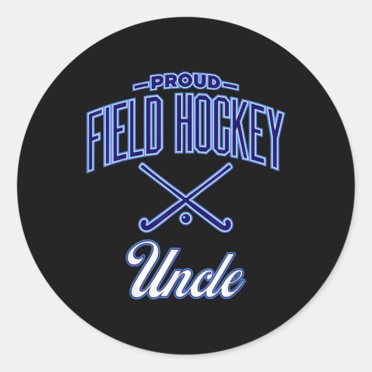 Mens Field Hockey Uncle  Runder Aufkleber (Vorderseite)