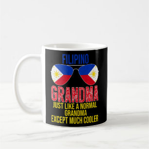 Mens Filipino Grandma Philippinen Flaggensonnenbri Kaffeetasse