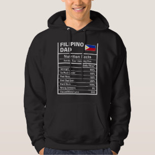Mens Filipino Vater Ernährung Fakten Vatertag Nat Hoodie