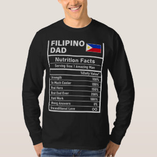 Mens Filipino Vater Ernährung Fakten Vatertag Nat T-Shirt