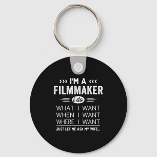 Mens Filmmaker Husband Geschenk von der Ehefrau Ge Schlüsselanhänger