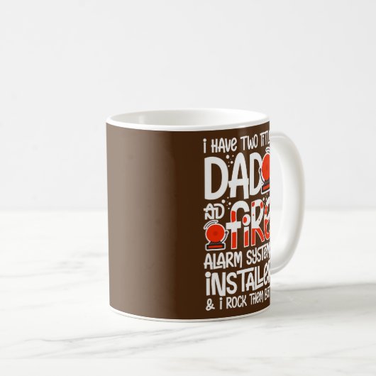 Mens Fire Alarm Installer Systems Techniker Kaffeetasse (VorderseiteRechts)