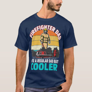 Mens Firefighter-Vater regelmäßig, aber Cooler V T-Shirt