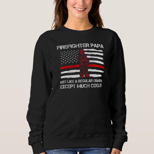 Mens Firefighter Vater wie normal Großfett Sweatshirt (Vorderseite)