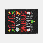Mens First Christmas As A Dad Cute Xmas New Dad An Fleecedecke (Vorderseite (Horizontal))