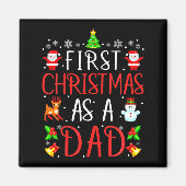 Mens First Christmas As A Dad Cute Xmas New Dad An Magnet (Vorne)
