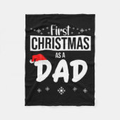 Mens First Christmas As A Dad Funny Xmas New Fathe Fleecedecke (Vorderseite)