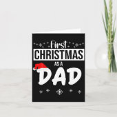 Mens First Christmas As A Dad Funny Xmas New Fathe Karte (Vorderseite)