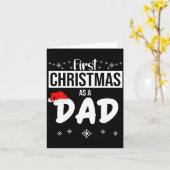 Mens First Christmas As A Dad Funny Xmas New Fathe Karte (Gelbe Blume)