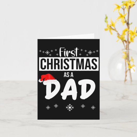 Mens First Christmas As A Dad Funny Xmas New Fathe Karte (Gelbe Blume)