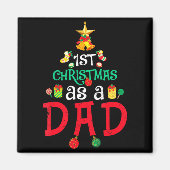 Mens First Christmas As A Dad Xmas New Daddy Anno Magnet (Vorne)