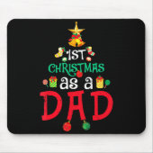 Mens First Christmas As A Dad Xmas New Daddy Anno Mousepad (Vorne)