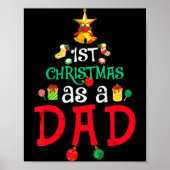 Mens First Christmas As A Dad Xmas New Daddy Anno Poster (Vorne)