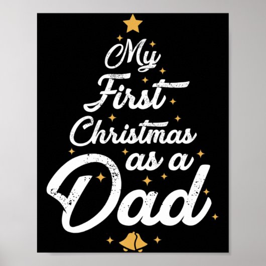 Mens First Christmas As Dad Xmas New Daddy Pajamas Poster (Vorne)