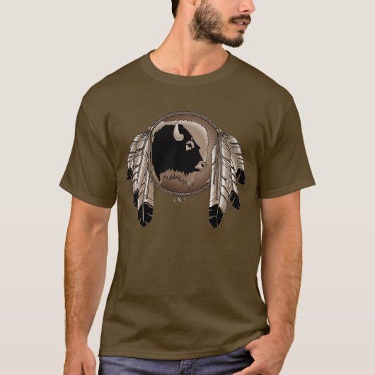 Mens First Nation T - Shirt Metis Wildlife T - Shi (Vorderseite)