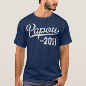 Mens First Time Papou 2021 Greek Grandpa Baby T-Shirt (Vorderseite)
