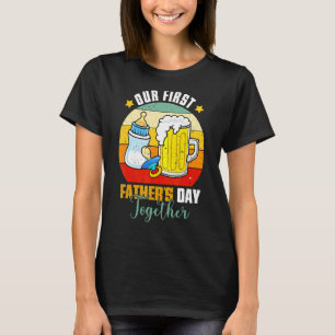Mens First Vatertag Beer Baby Flasche Papa 20 T-Shirt