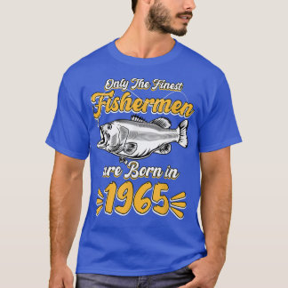 Mens Fisherman 56. Geburtstag Funny Fishing Vintag T-Shirt