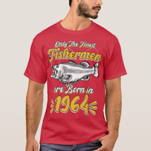 Mens Fisherman 57. Geburtstag Funny Fishing Vintag T-Shirt