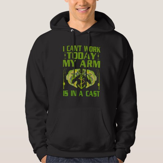 Mens Fisherman, den ich heute nicht arbeiten kann, Hoodie (Vorderseite)
