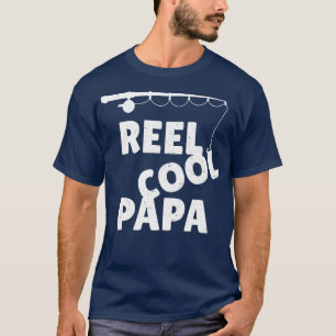 Mens Fishing Reel Cool Papa Fathday T-Shirt