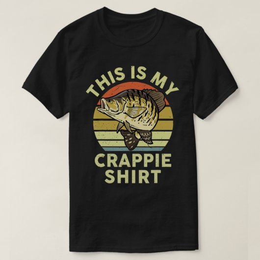 Mens Fishing-Shirt Das ist mein Crappie Shirt Bass (Design vorne)