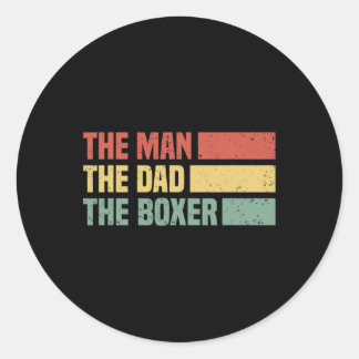 Mens Fitness Boxing Ring - I Love Kickboxing  Runder Aufkleber