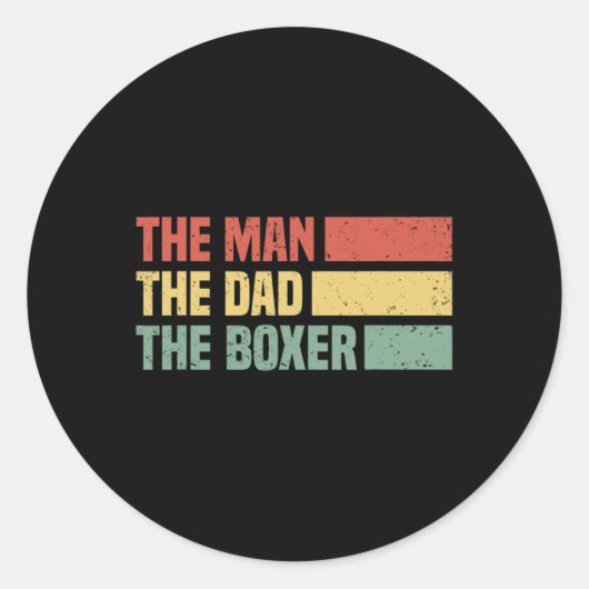 Mens Fitness Boxing Ring - I Love Kickboxing Runder Aufkleber (Vorderseite)