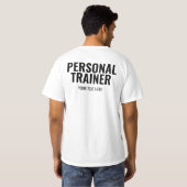 Mens Fitness Coach Personal Trainer Vorlage Weiß T-Shirt (Schwarz voll)