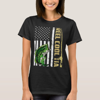 Mens Flag Vintag Reel Cool Step Vater Fathday T-Shirt
