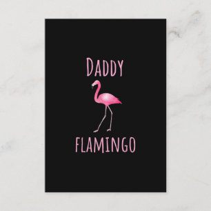 Mens Flamingo Gift Daddy Flamingo Summer Pink Bird Begleitkarte
