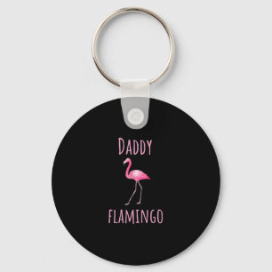 Mens Flamingo Gift Daddy Flamingo Summer Pink Bird Schlüsselanhänger
