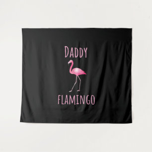 Mens Flamingo Gift Daddy Flamingo Summer Pink Bird Wandteppich