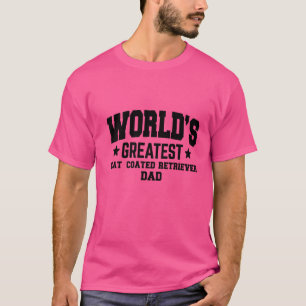 Mens Flat Coated Retriever Hund Vater T-Shirt