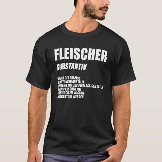 Mens Fleischer Substantiv Fleischer Definition T-Shirt (Vorderseite)